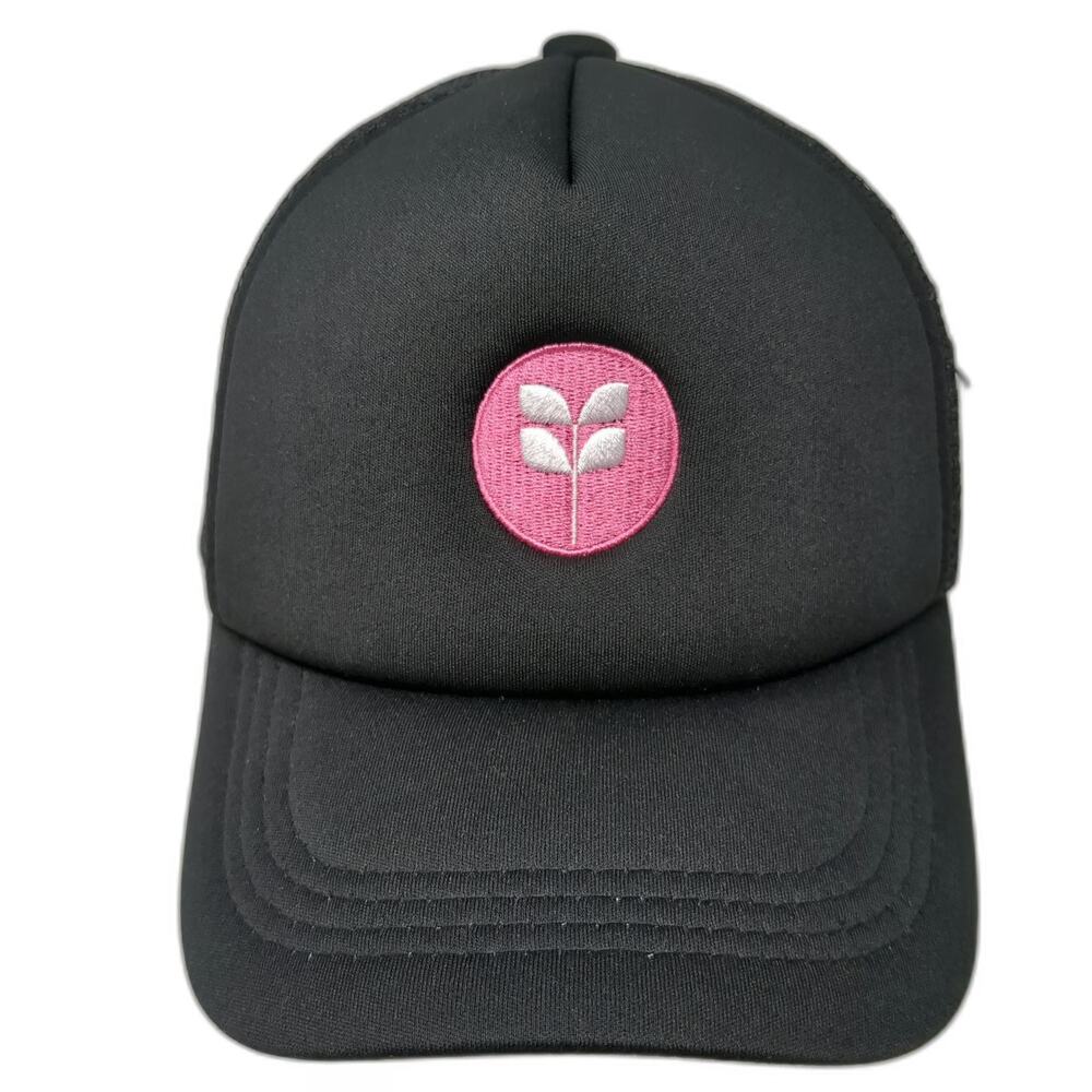 Red Aspen Trucker Hat Black One Size Snapback Mesh Foam Front Leaf Logo Patch
